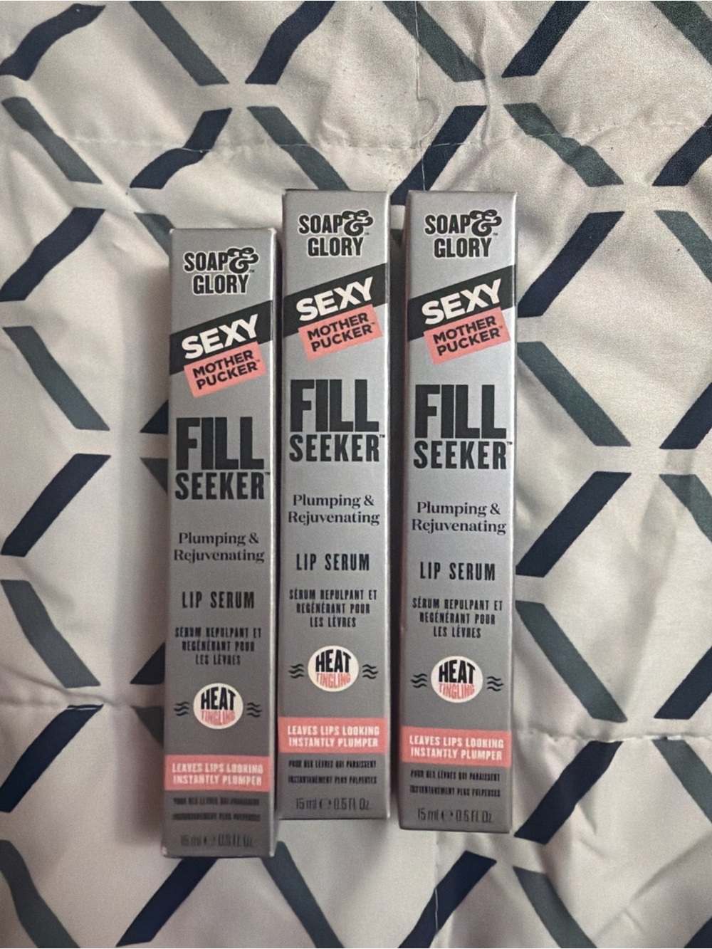 (3) Soap & Glory Fill Seeker Lip Serum - Silver & Pink